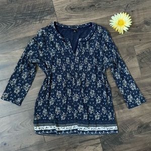 Lucky Brand floral medium hippie blouse